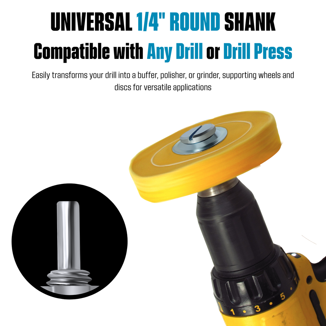 Drill Arbor Adapter Mandrel for Buffing and Grinding Wheels, 1/2-inch Diameter