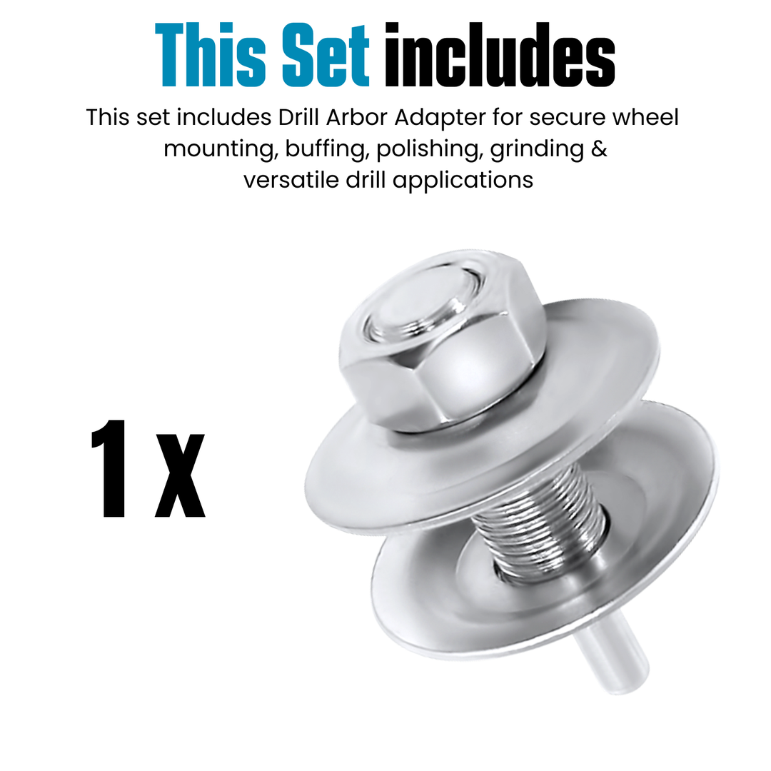 Adaptador de eje de taladro para pulir y esmerilar muelas Arber de 1/2 pulgada