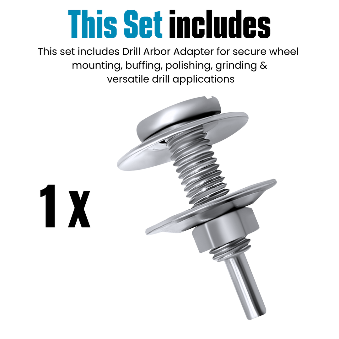 Drill Arbor Adapter Mandrel for Buffing and Grinding Wheels, 1/2-inch Diameter