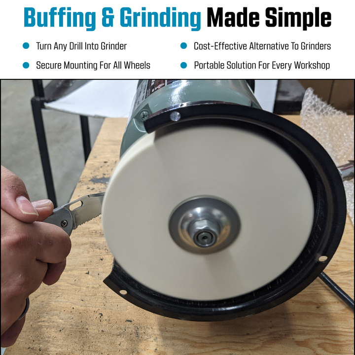 Adaptador de eje de taladro para pulir y esmerilar muelas Arber de 1/2 pulgada