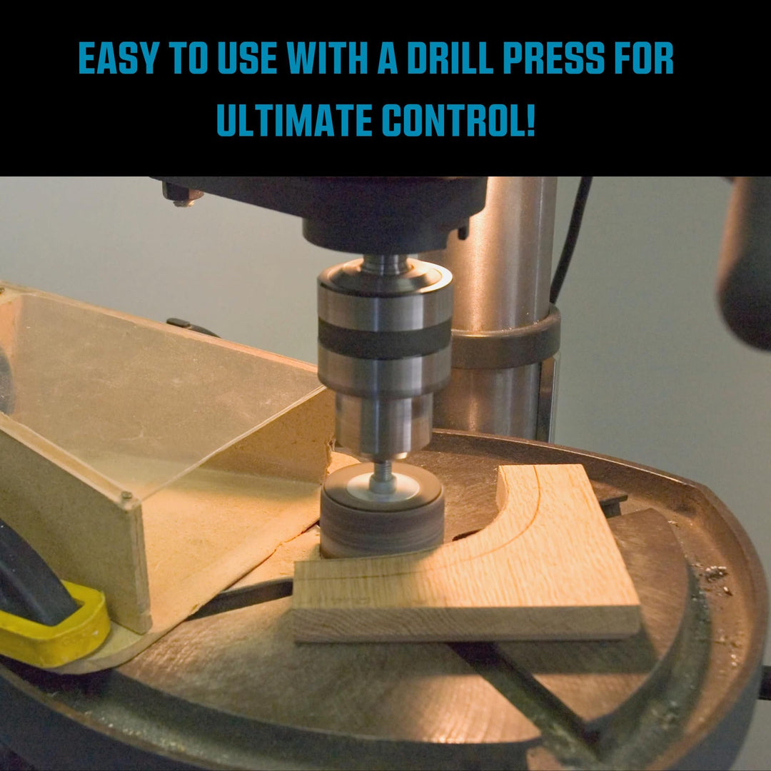 LINE10 Tools 16pk Flap Sanding Wheels Kit fits Drill and Die Grinder for Wood and Metal