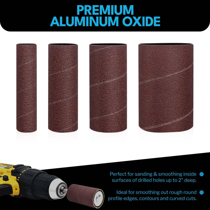 Juego de fundas de lijado de 2" de largo para lijadora de tambor (paquete de 12) | Viene en grano 60, 80 o 120