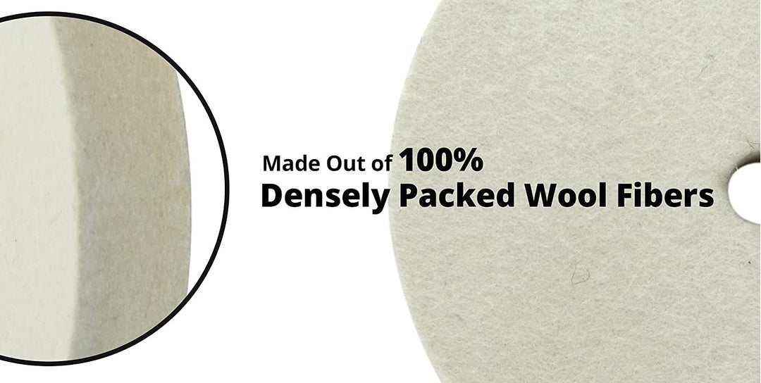 Rueda pulidora de fieltro duro de 6", se adapta a amoladora de banco para pulir cuchillas