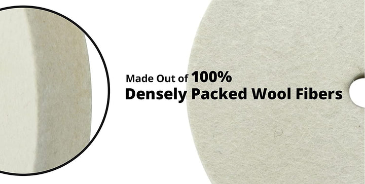 Rueda pulidora de fieltro duro de 6", se adapta a amoladora de banco para pulir cuchillas