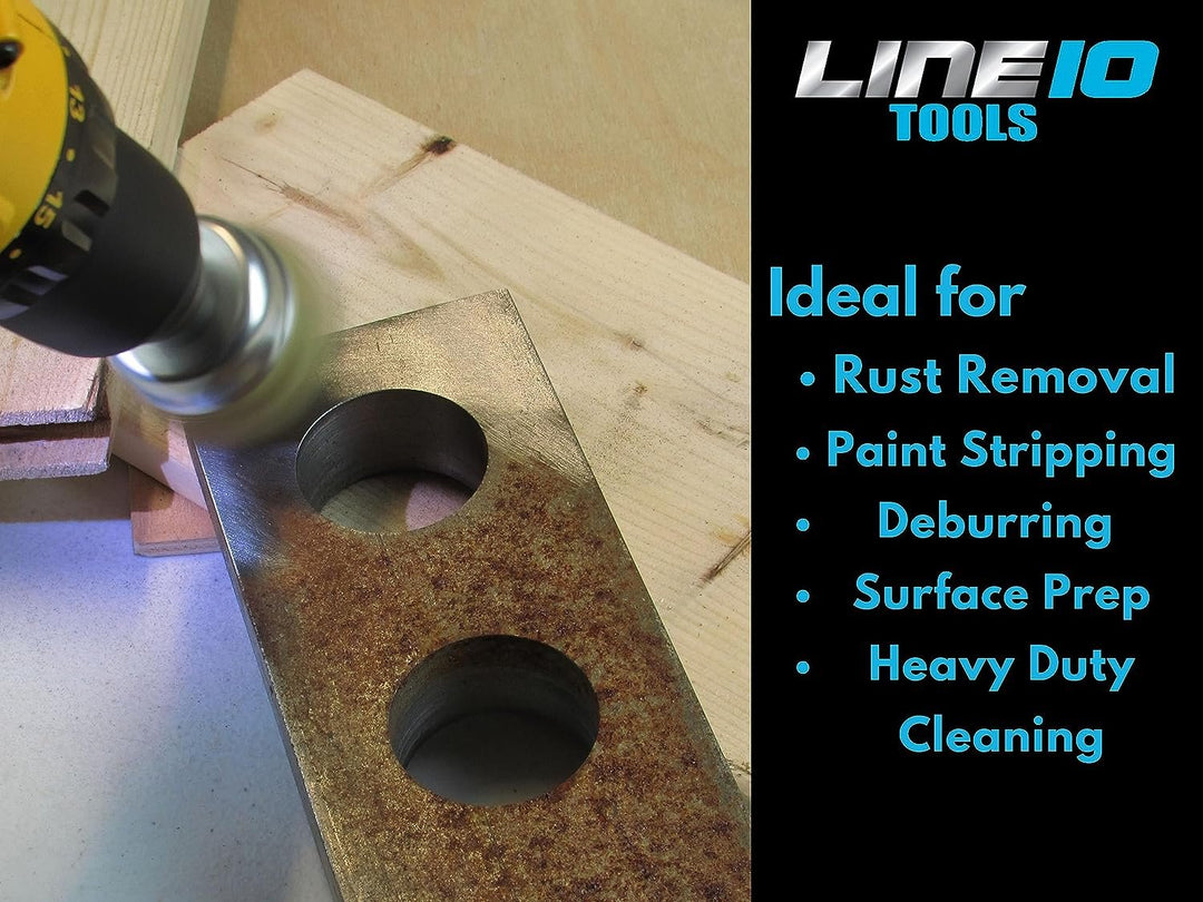 Kit de brosses métalliques 6 pièces pour perceuse, fil métallique recouvert de laiton