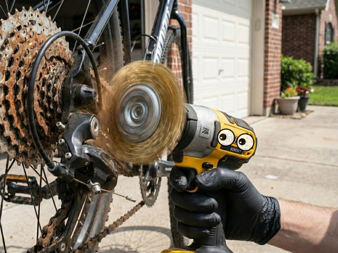 How to Restore a Rusty Bike Chain Using a Drill Wire Brush Wheel (Beginner-Friendly Guide)