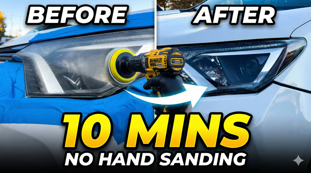 How to Restore Cloudy Headlights with a Drill in 10 Minutes (No Hand Sanding)