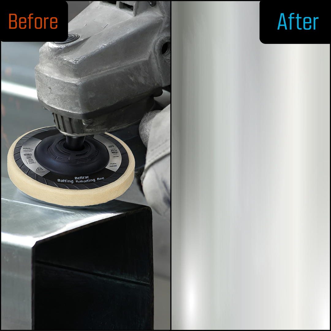 Paquete de 4 ruedas pulidoras de fieltro de 4-1/2 pulgadas con eje roscado de 5/8-11 para amoladora angular