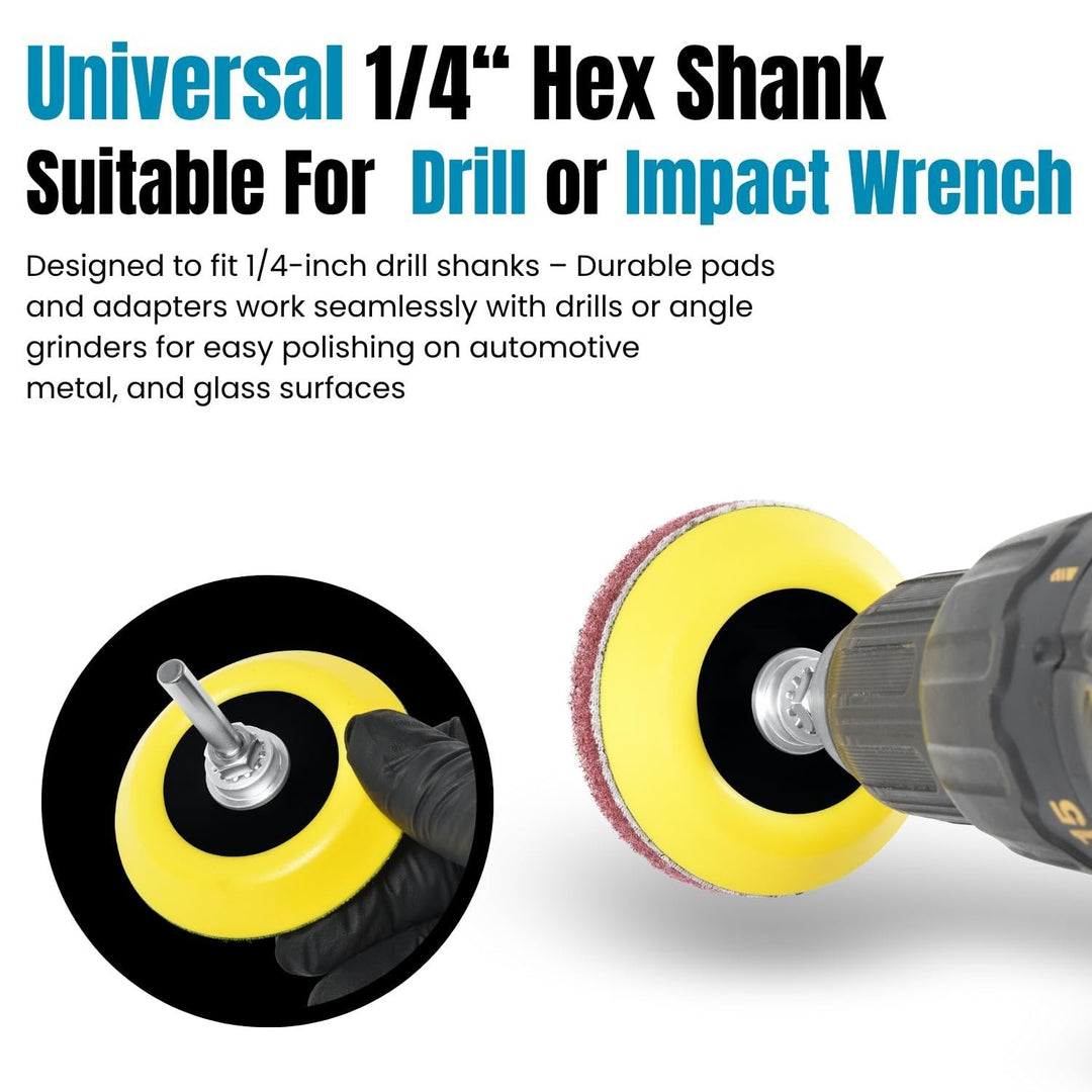 3" Wet Sanding Polishing Kit for Drill, Headlight Restoration