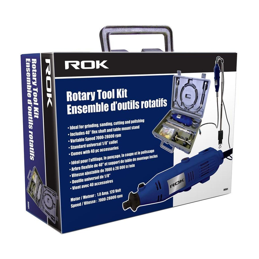 Variable Tools ROK Variable Speed Rotary Tool Kit with Flexshaft, 40pc Accessories ...