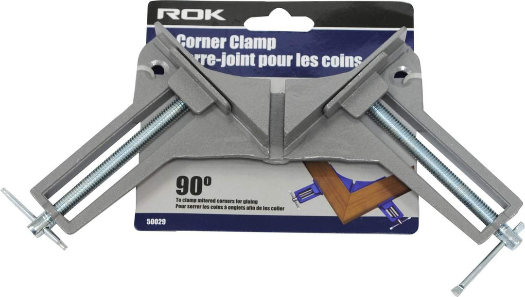 ROK 90° Aluminum Corner Clamp for Woodworking, Gluing & Framing