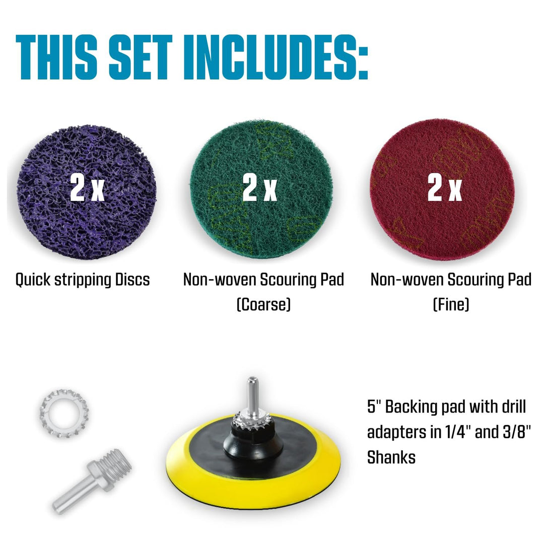 5" Metal Stripping & Surface Conditioning Kit for Angle Grinder