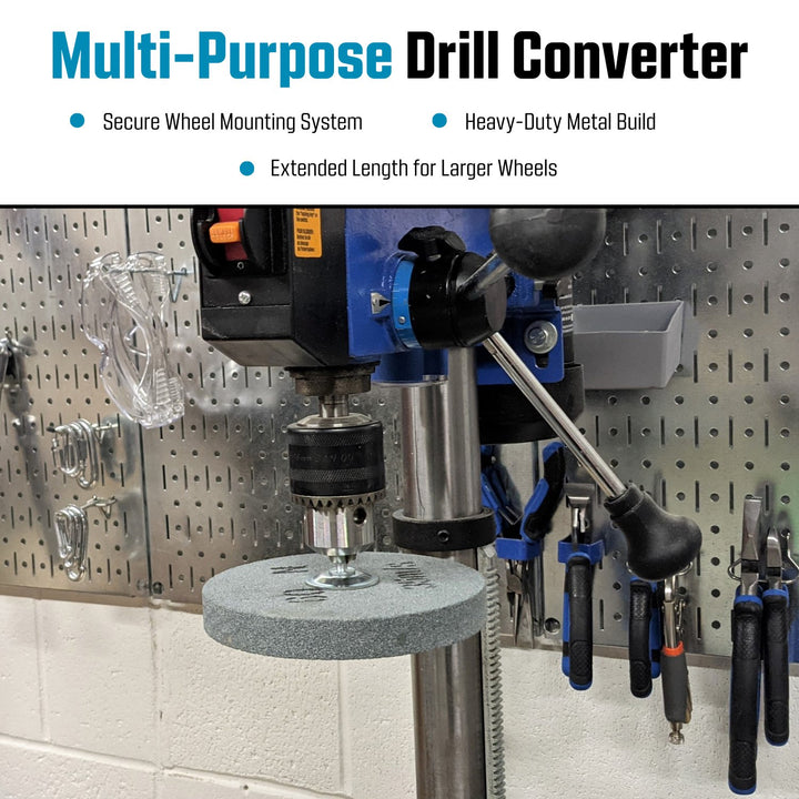 Mandrin adaptateur d'arbre de roue de polissage, arbre étendu pour roues jusqu'à 1-1/4" d'épaisseur