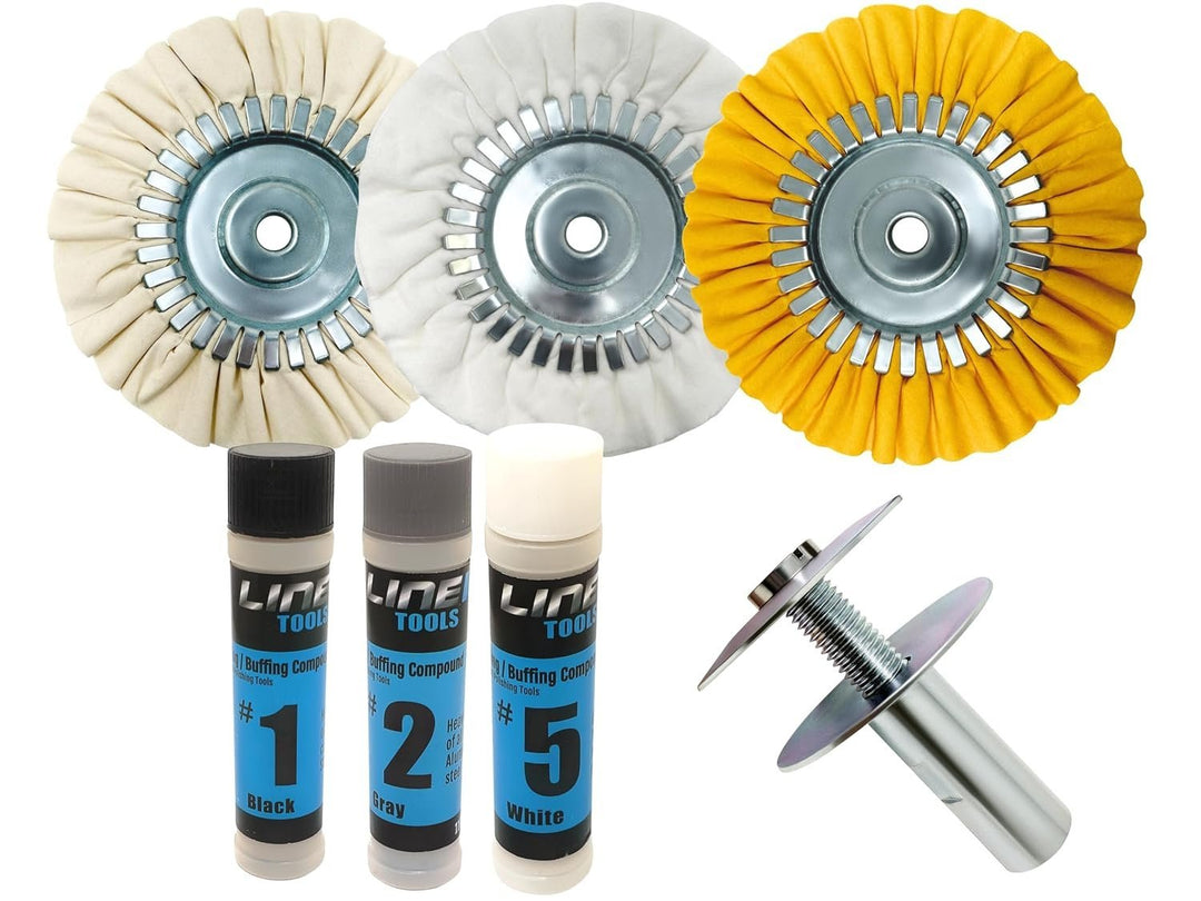 8" Airway Polishing Wheel Kit with 3-Step Buffing Compound
