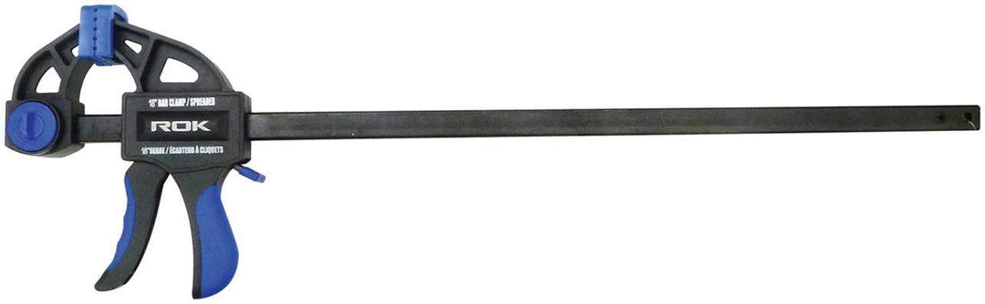 ROK Ratcheting Bar Clamp & Spreader, One-Handed Quick-Grip Woodworking Clamp