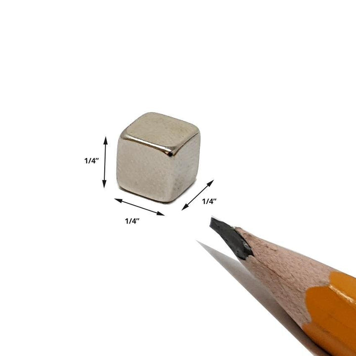 Cubos magnéticos de neodimio: 1/4" x 1/4" x 1/4"