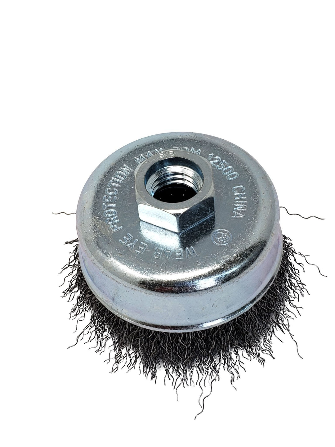 Brosse coupe en fil serti de 3 pouces pour meuleuses d'angle (arbre 5/8-11)