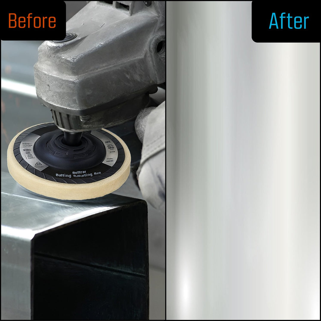 Lot de 4 roues de polissage en feutre 4-1/2" avec arbre fileté 5/8-11 pour meuleuse d'angle