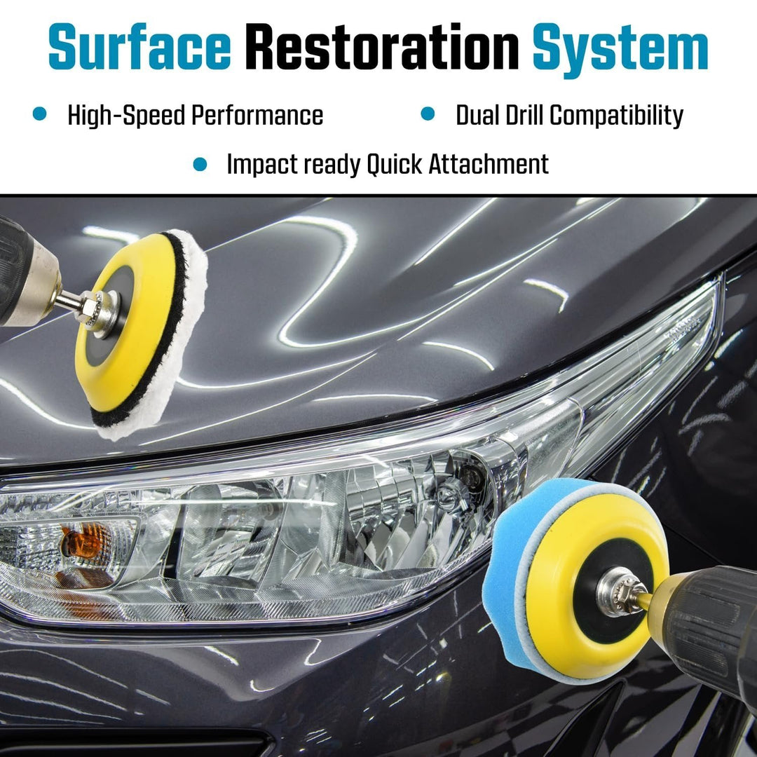 3" Wet Sanding Polishing Kit for Drill, Headlight Restoration