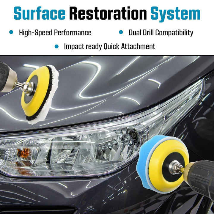 3" Wet Sanding Polishing Kit for Drill, Headlight Restoration