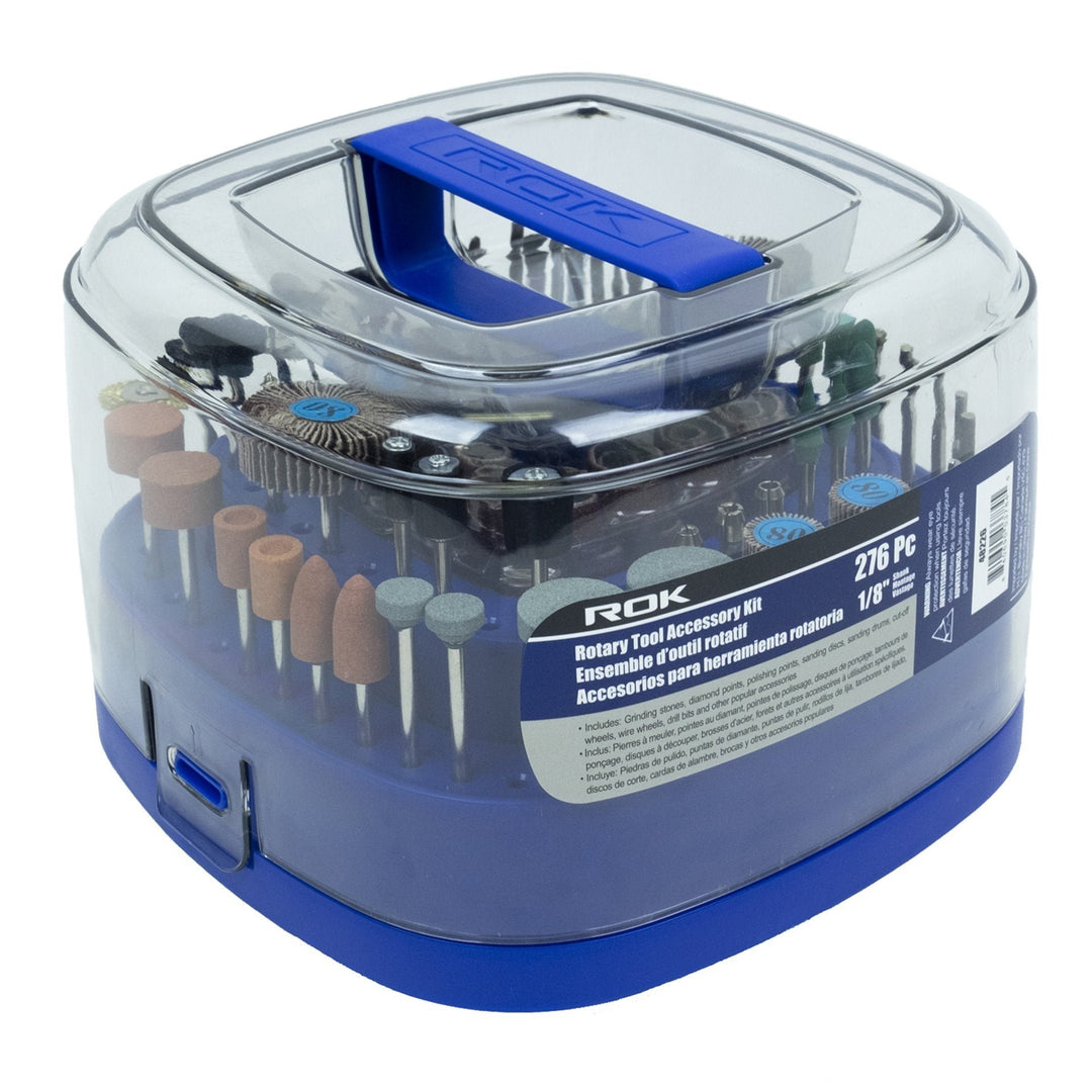 Kit d'accessoires pour outils rotatifs, 276 pièces, avec support de fraises à Base rotative
