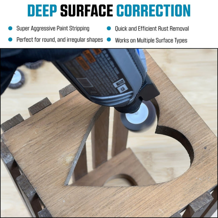 Mini Flap Sanding Wheel Kit for Rotary Tools, 1/8" Shank, 20pk