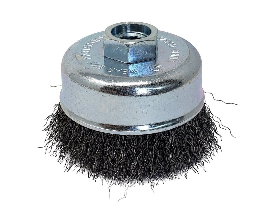 Brosse coupe en fil serti de 3 pouces pour meuleuses d'angle (arbre 5/8-11)
