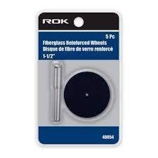 RUEDA ROK REFORZADA CON FIBRA DE VIDRIO 1-1/4" 5PC CON MANDRIL