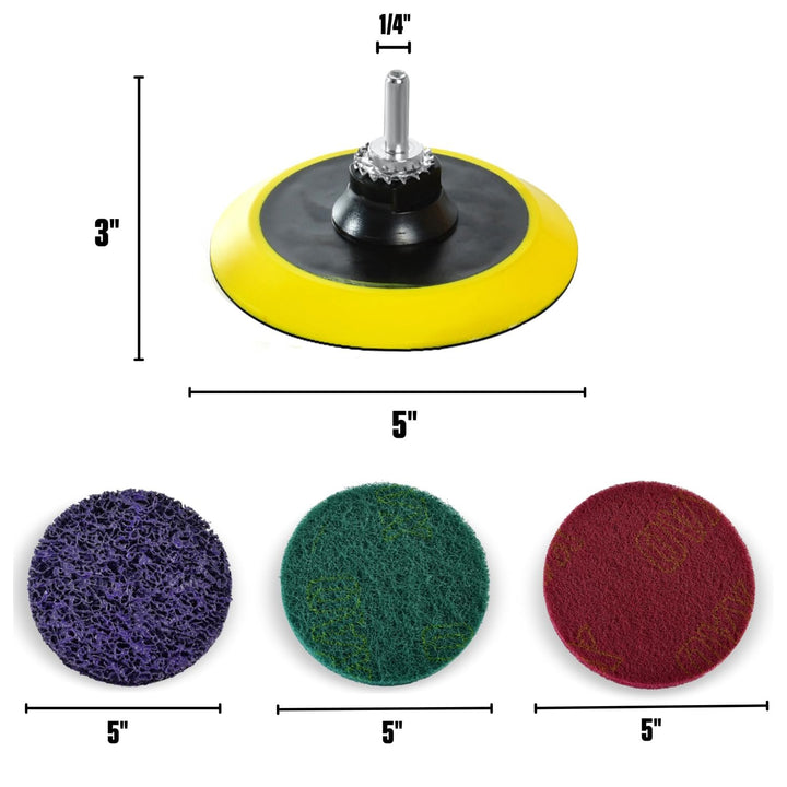 5" Metal Stripping & Surface Conditioning Kit for Angle Grinder