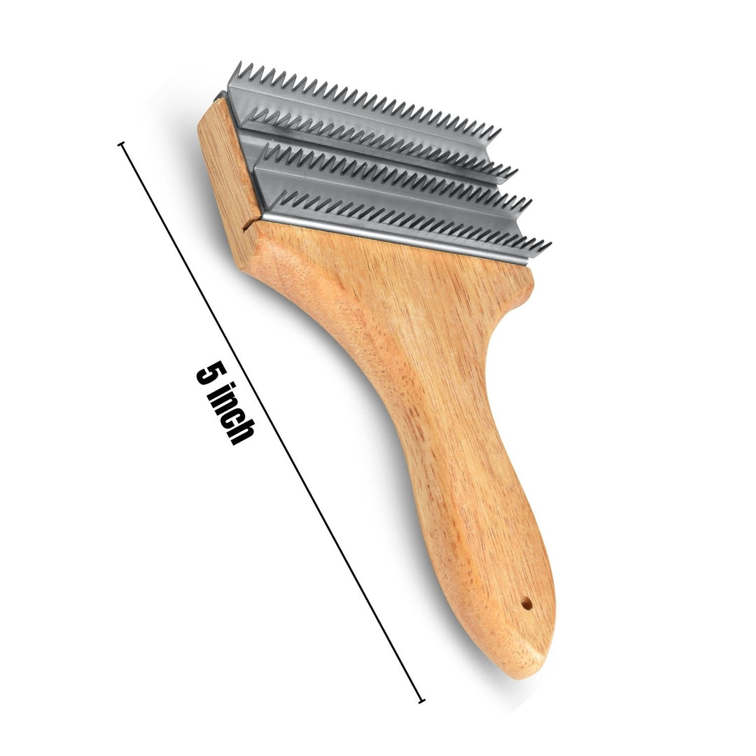 Compact Buffing Wheel Rake, Beechwood Handle, One-Handed