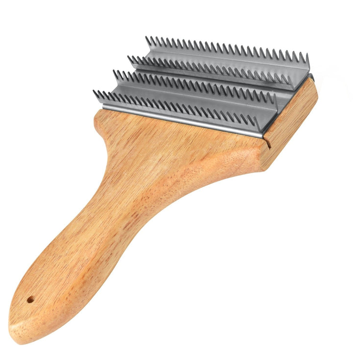Compact Buffing Wheel Rake, Beechwood Handle, One-Handed