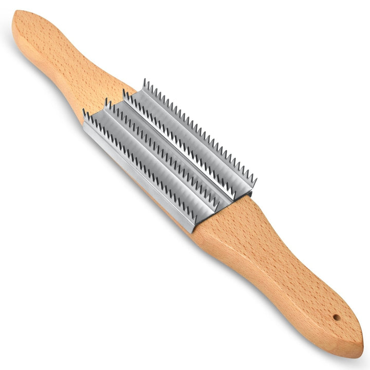Buffing Wheel Rake, Long Beechwood Handle, Two-Handed Operation