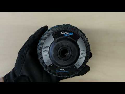 Paquete de 5 discos de láminas abrasivos no tejidos verdes de 4-1/2" con eje roscado de 5/8-11 para amoladora angular