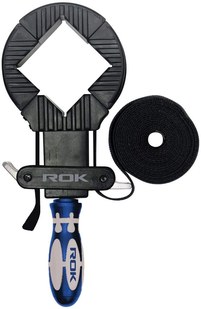 ROK Pince à cadre pour menuiserie 4 mâchoires, bande de sangle en nylon